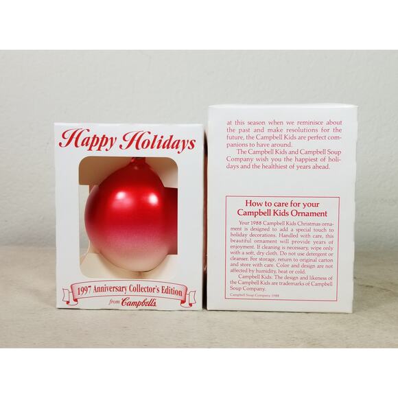 Campbell's Ornament 1997 Anniversary 3" Collector's Edition 1988 NIB x2 Vintage - Picture 8 of 11